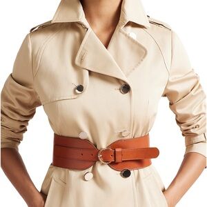 Elizabeth Wide Leather Waist Belt- worn once